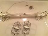 Vintage towel and soap racks