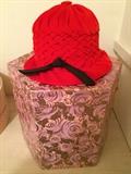 Vintage hat (she still has the pattern for this hat); amazing hat box sold separately