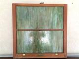 Lovely vintage window with stained-glass inserts