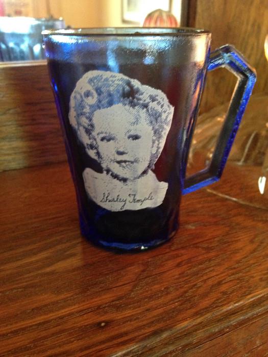 Shirley Temple cobalt blue mug 1929-1935