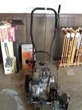 Electric chain saw edger buffer 