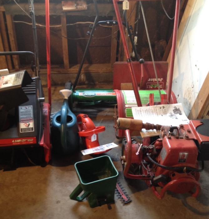 A garage full of Outdoor and Indoor Power Tools and more!