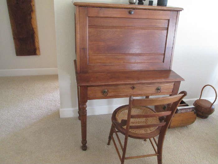 1880's antique desk and chair