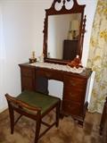 Vintage Vanity/Mirror with Bench