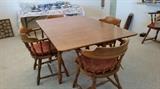 Solid Maple Dining set with 6 captains chairs