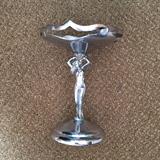 Deco style chrome compote