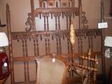 Carved antique bed frame