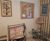 Needlepoint and quilt