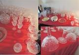 Large collection of American Brilliant Cut Glass