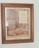 Framed 1953 car ad