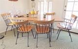 Woodard Allegro Table with 6 chairs from 1950