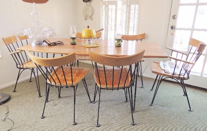 Woodard Allegro Table with 6 chairs from 1950
