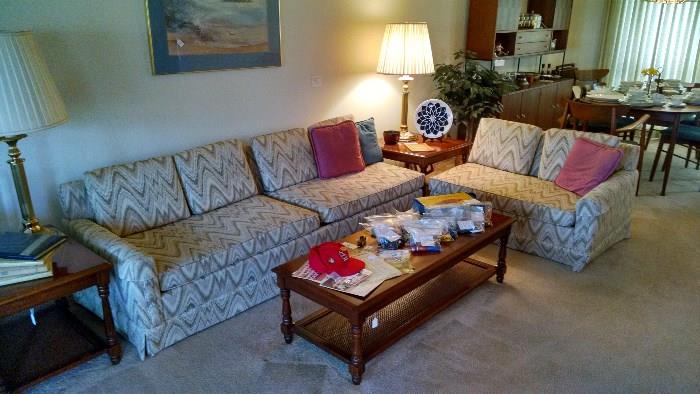Mid-century modern sofa, re-upholstered