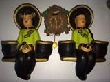 Oriental planters and small cuckoo clock