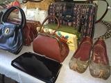 Vintage purses, shoes
