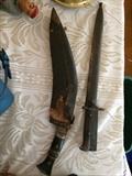 Bayonet and WWII knife
