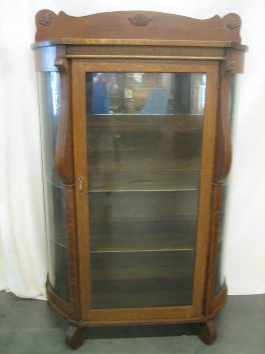 Tiger Oak China Cabinet