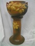 Large Roseville Magnolia Jardiniere & Pedestal