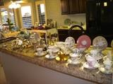 Teacups and saucers collection.