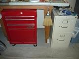 Waterloo red rolling tool chest.