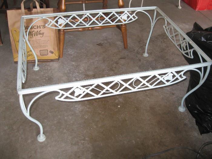 White metal table - $40