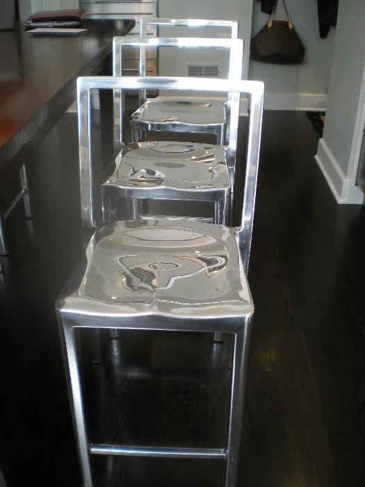 Set of 4 Aluminum Chairs