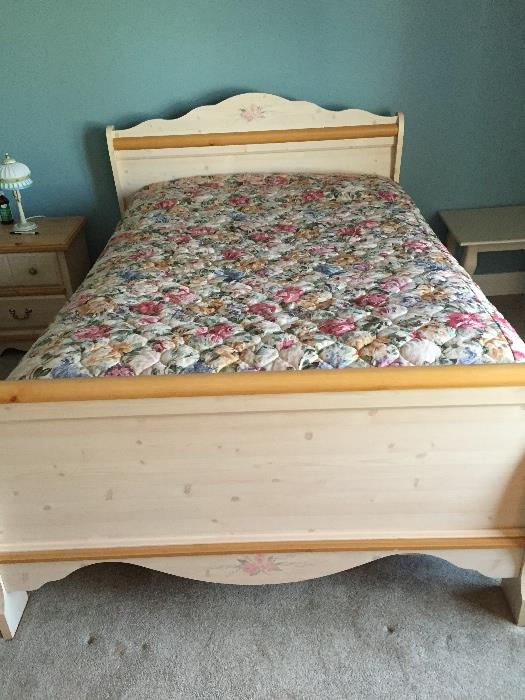 Full Size Bedroom Suite with Matching Chest, Dresser with Mirror, Lingerie Cabinet, Nightstand & Mattress/Box Springs