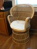 High Back Wicker Chair