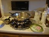 Silverplate Punch Bowl Set