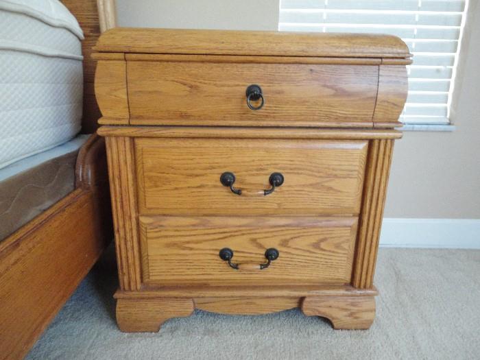 One of two matching nightstands 26w x 29t 
