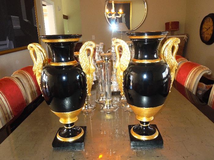 Fine Pair of French Empire style urns