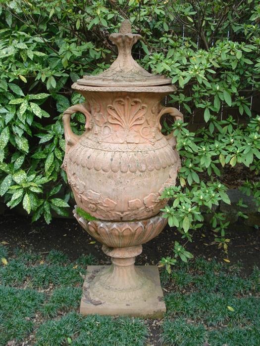 This terra cotta urn is over 4 feet tall !!!!!!!