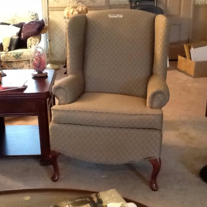 another wing back chair like new