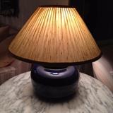 Cool ceramic dark blue lamp.