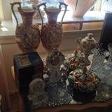 Capodimonte style urns. Italy. 