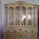Ornate 2 pc. china cabinet. 