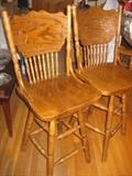 Six Oak Bar Stools