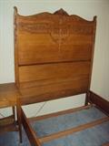 Ornate Oak Bed 56" wide, full size