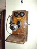 antique oak telephone 