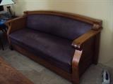 7" oak leather sofa 