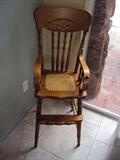 Child's cane bottom high chair