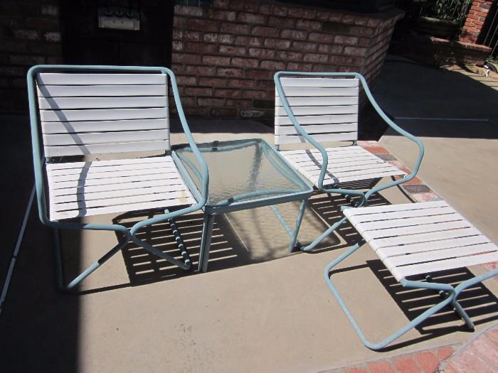 It is official these are BROWN JORDON Patio Furniture in their glory.  We have 14+ pieces that are ready for the summer outside of a rub down.