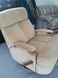 Don't miss out on these super comfy high end ultra suede recliners that swivel. We have two. 