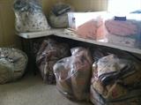 We have a great collection of king, and twin complete comforter sets, sheets, blankets, pillows, and drapery. 