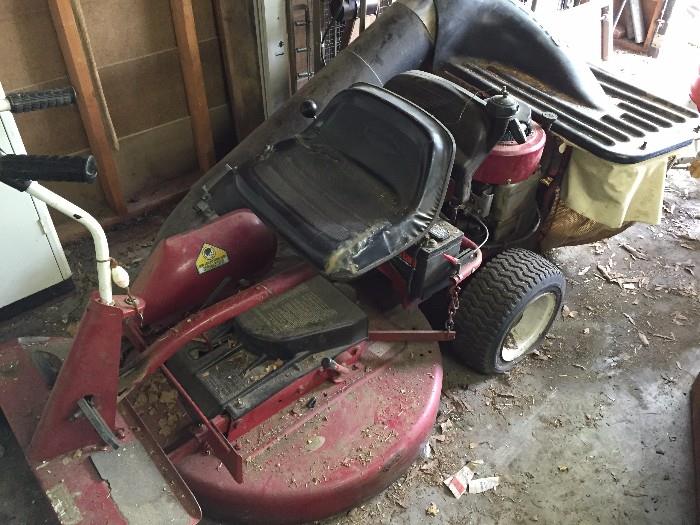 Snapper Riding mower with Leaf Removal System attachment