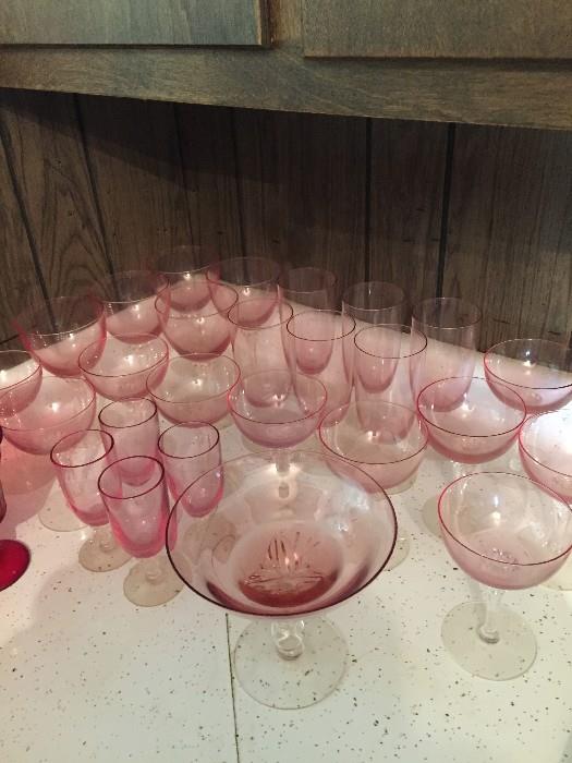 Nice Pink Glassware