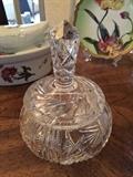 This is a marvelous cut glass covered bowl.
