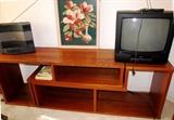  2 Pc.Scan Design  Stackable BookCase...light finish;  GE Color TV with VCR; Bose Sound System; Colorful Floral Artwork is also available