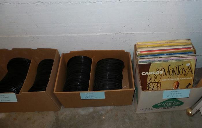 Boxes of Vintage Records * 45's and Albums *