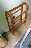 Wooden quilt rack
